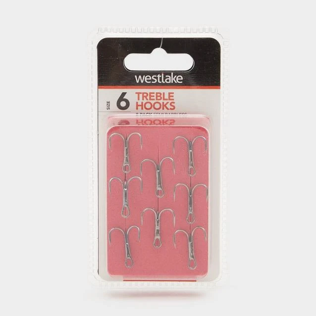 Semi-Barbed Treble Hooks (Size 6) 5 Semi-Barbed Treble Hooks (Size 6) - Image 3