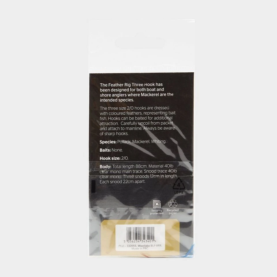 3 Hook Feather Rig 2/0 4 3 Hook Feather Rig 2/0 - Image 2